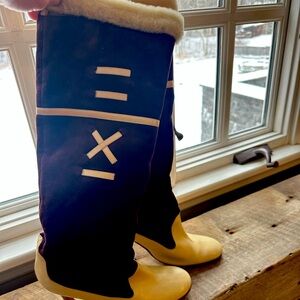 Christian Louboutin fur lined boots size 39